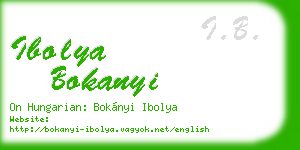 ibolya bokanyi business card